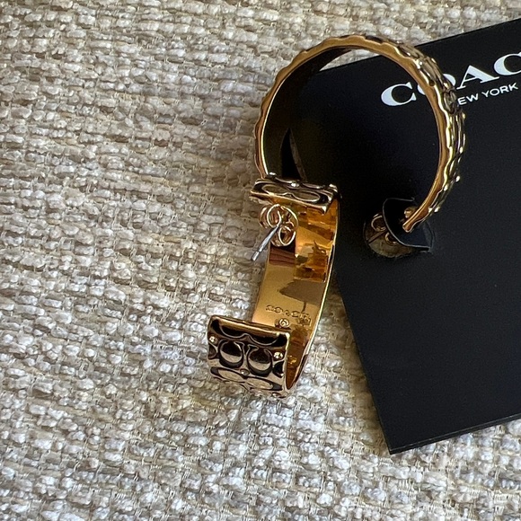 Coach Gold-Tone Women's Earrings - Picture 5 of 6